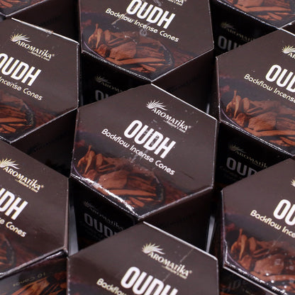 Pack of 10 Masala Backflow Incense - Oudh