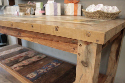 A&C 1.8m Standard Table with top shelf