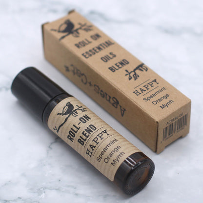 Agnes + Cat Roll On Essential Oil Blend - HAPPY